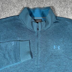 Under Armour Loose Pullover 1/4 Zip Fleece Long Sleeve Cold Gear Golf Mens Large